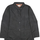 KALIKO Womens Black Button Jacket UK 12 Polyamide Blend Plain Classic Stylish