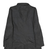 KALIKO Womens Black Button Jacket UK 12 Polyamide Blend Plain Classic Stylish