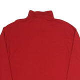 NAUTICA Mens Red 1/4 Zip Sweatshirt L Cotton Blend Pullover Casual Top
