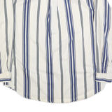 TOMMY HILFIGER Mens White & Blue Striped Shirt XL Button Down Cotton Blend