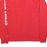 CHAMPION Mens Red Biola University Graphic Long Sleeve Crew Neck T-Shirt L