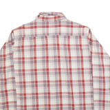 WRANGLER Mens Red & White Cotton Blend Plaid Shirt XL Classic Western Style
