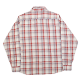 WRANGLER Mens Red & White Cotton Blend Plaid Shirt XL Classic Western Style