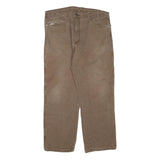 DICKIES Mens Jeans Brown Regular Straight Denim Light W40 L30 Workwear Casual