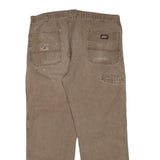 DICKIES Mens Jeans Brown Regular Straight Denim Light W40 L30 Workwear Casual