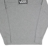 VANS Mens Grey Crew Neck XS Cotton Blend Sweatshirt Logo Patch Casual