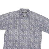 MOOSE CREEK Mens Blue & White Pattern Cotton Blend Shirt XL Casual Summer Style