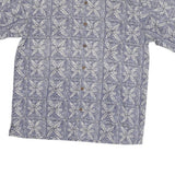 MOOSE CREEK Mens Blue & White Pattern Cotton Blend Shirt XL Casual Summer Style