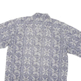MOOSE CREEK Mens Blue & White Pattern Cotton Blend Shirt XL Casual Summer Style