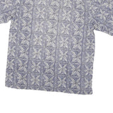 MOOSE CREEK Mens Blue & White Pattern Cotton Blend Shirt XL Casual Summer Style