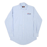 RED KAP Mens Blue Work Shirt M Cotton Blend Button-Down Collar Long Sleeve