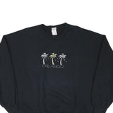 GILDAN Mens Black Orlando Crew Neck 2XL Cotton Blend Casual Sweatshirt