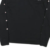 CHAMPION Mens Black Long Sleeve Crew Neck Logo Print T-Shirt S