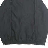 ADIDAS Mens Black Soccer Track Jacket S Polyester Striped Zip Sportswear