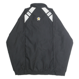 ADIDAS Mens Black Soccer Track Jacket S Polyester Striped Zip Sportswear