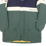 NAUTICA Mens Navy & Green White Stripe S Polyester Blend Zip Jacket Casual