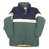 NAUTICA Mens Navy & Green White Stripe S Polyester Blend Zip Jacket Casual