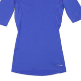 ADIDAS Womens Blue Techfit Compression S Short Sleeve Crew Neck Performance