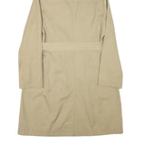 MICHAEL KORS Womens Beige Button Jacket M Polyester Blend Hooded Classic Trench