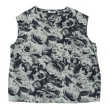 Per Te By Krizia Floral Top - XL Green Silk
