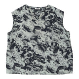 Per Te By Krizia Floral Top - XL Green Silk