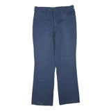 DICKIES Womens Cotton Blend Navy Regular Fit Straight Leg Trousers W34 L31