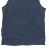 TOMMY HILFIGER Mens Navy Blue Sleeveless Jacket S Polyester Plain Zip Casual