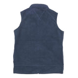 TOMMY HILFIGER Mens Navy Blue Sleeveless Jacket S Polyester Plain Zip Casual