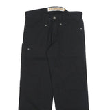 EXPLORE Womens Cotton Blend Black Relaxed Straight Trousers W33 L30 Casual Wear