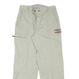 EIDER Mens Relaxed Off White Polyester Blend Zip Trousers W30 L29 Outdoor Cargo