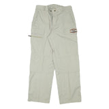 EIDER Mens Relaxed Off White Polyester Blend Zip Trousers W30 L29 Outdoor Cargo