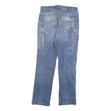 CARHARTT Mens Blue Relaxed Straight Denim Medium W32 L32 Workwear Zip Jeans