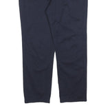 TOMMY HILFIGER Womens Navy Blue Regular Fit Straight Cotton Blend Trousers W36