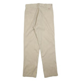 DICKIES Mens Regular Fit Beige Cotton Blend Trousers W34 L34 Workwear Zip
