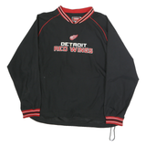 CCM Mens Black Detroit Red Wings Crew Neck XL Ice Hockey Sweatshirt