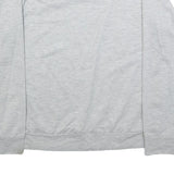 ALLEGRA K Womens Grey & Multicolour Floral Crew Neck L Casual Cotton Blend