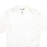 SUGOI Mens White Cycling Jersey L Short Sleeve 1/4 Zip Sports Top