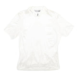 SUGOI Mens White Cycling Jersey L Short Sleeve 1/4 Zip Sports Top