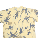 MAGNUM Mens Yellow & Beige Printed Cotton Shirt L Summer Casual