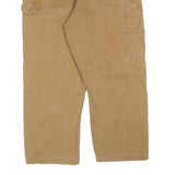 DICKIES Mens Cotton Blend Beige Relaxed Straight Trousers W40 L26 Workwear Zip