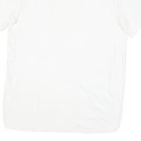 TOMMY HILFIGER Mens White V-Neck T-Shirt L Cotton Blend Classic Plain