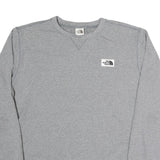 THE NORTH FACE Mens Grey Sweatshirt Crew Neck L Logo Patch Casual Pullover