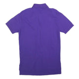 POLO RALPH LAUREN Mens Purple Short Sleeve Plain S Cotton Polo Shirt