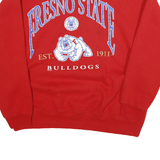 LEE Mens Red Fresno State Crew Neck XL Bulldogs Cotton Sweatshirt