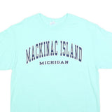 DELTA Mens Blue Mackinac Island Michigan Graphic T-Shirt XL Short Sleeve Crew