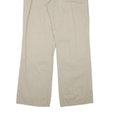 CALVIN KLEIN Mens Cotton Blend Beige Relaxed Straight Trousers W34 L34