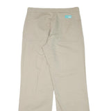 CALVIN KLEIN Mens Cotton Blend Beige Relaxed Straight Trousers W34 L34