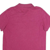 CHAPS Mens Pink Short Sleeve Plain Polo Shirt L Classic Fit Cotton
