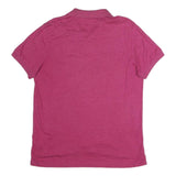 CHAPS Mens Pink Short Sleeve Plain Polo Shirt L Classic Fit Cotton