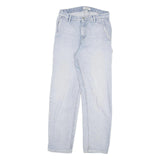 CARHARTT Womens Regular Fit Straight Leg Denim Light W26 L27 Cotton Blend Zip